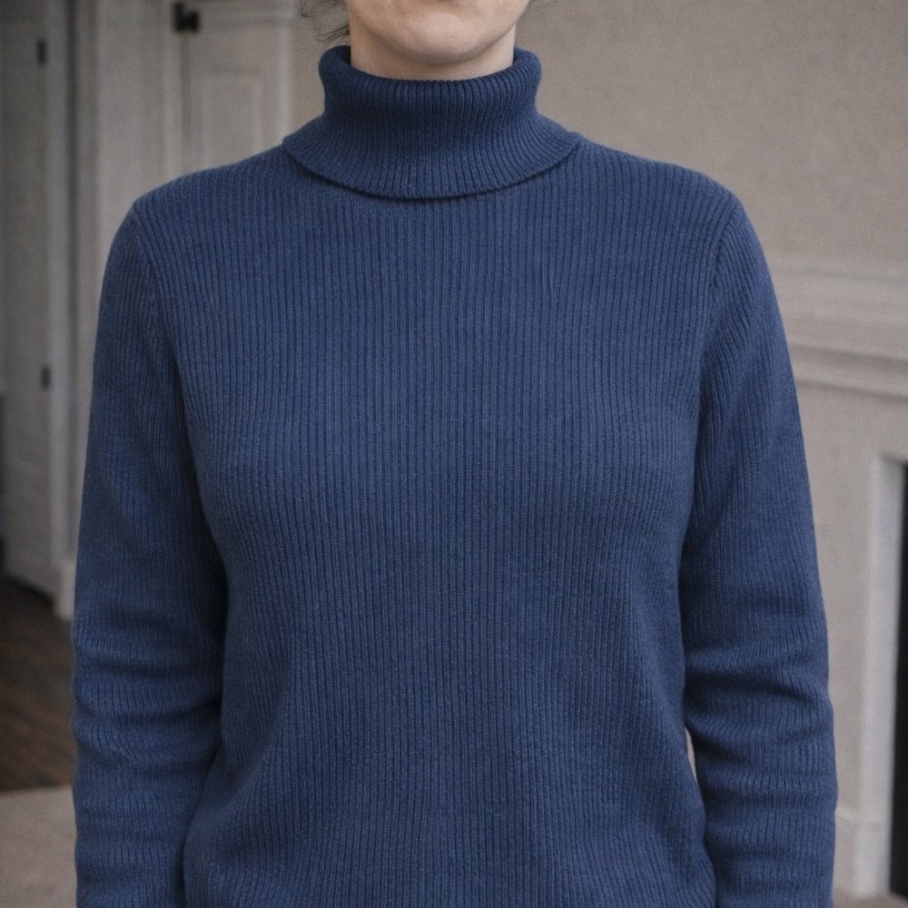 GAP Women's Navy Turtleneck Sweater